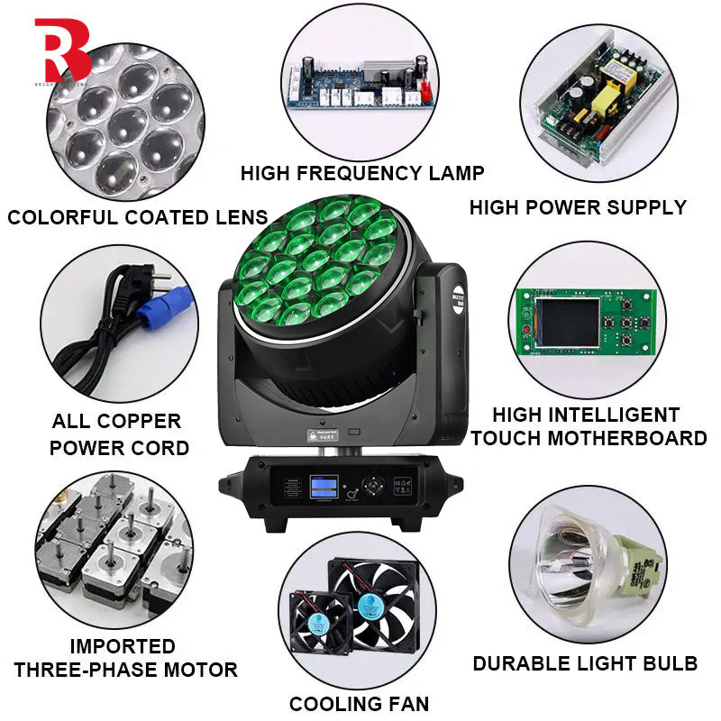 RGBW 4in1 LED ruchomy światło na scenie 19*40W Bee's Eye z LED Ring For Party