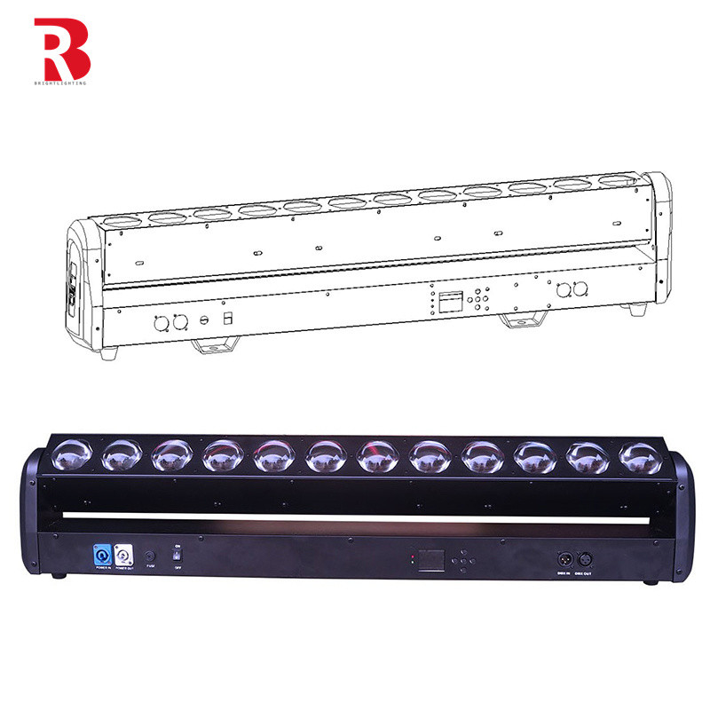 12 pcsx30W ruchoma głowa LED Bar światła scenicznego Backcolor Efekt Marco