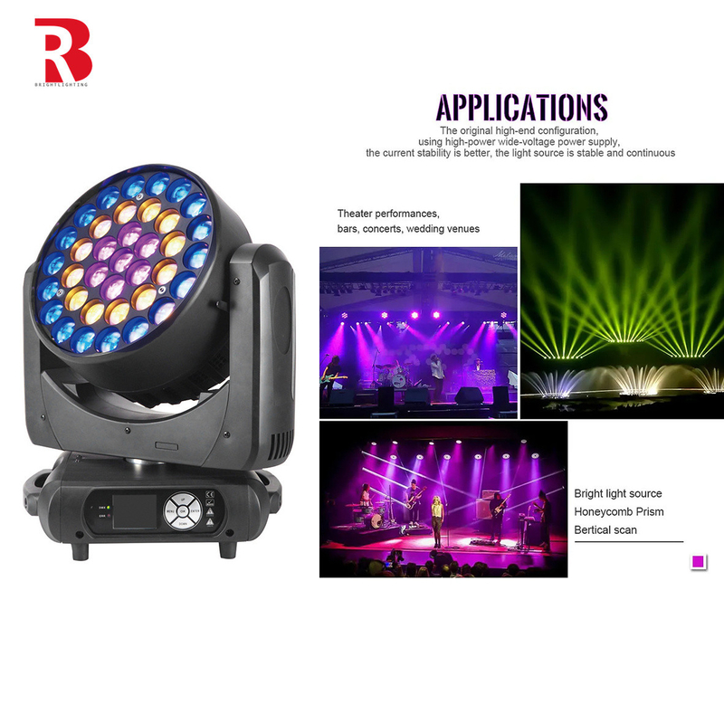 LED ruchomego głowicy 37 sztuk 15W 4-W-In-1 LED światło sceniczne Zoom umyć światło dla wydarzenia