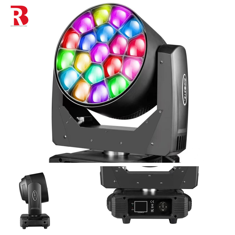 Specyfikacje techniczne dla 19x15W ruchomego światełka na scenie