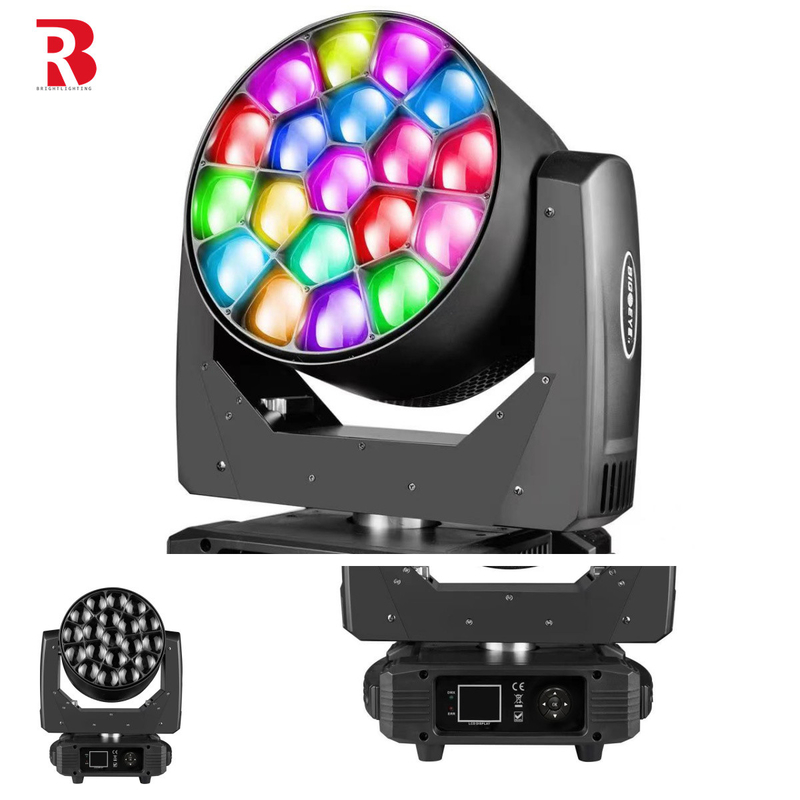 Specyfikacje techniczne dla 19x15W ruchomego światełka na scenie