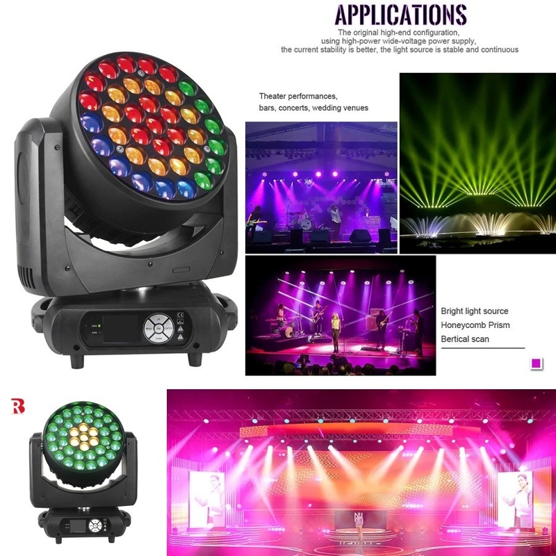 Bee Eye RGBW Beam 37*15w Zoom Disc DMX Wash Stage Light