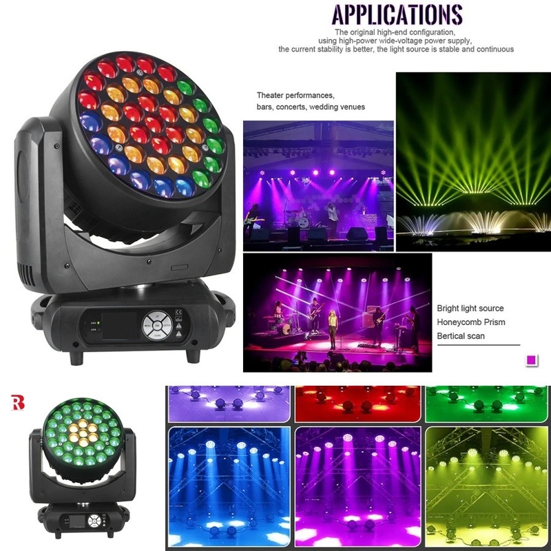 Bee Eye RGBW Beam 37*15w Zoom Disc DMX Wash Stage Light