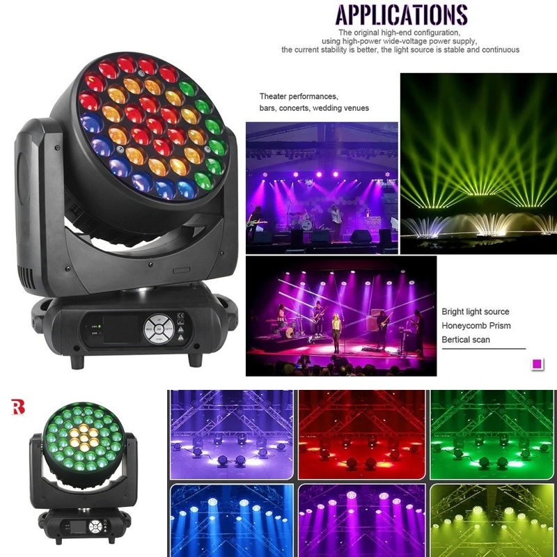 Bee Eye RGBW Beam 37*15w Zoom Disc DMX Wash Stage Light