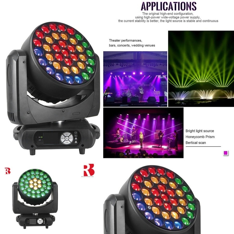 Sprzedawcy hurtowi Mocne ruchome światła głowicowe 37*15W Bee Eye Pixel Led Beam Wash ZOOM Rotation DMX 512