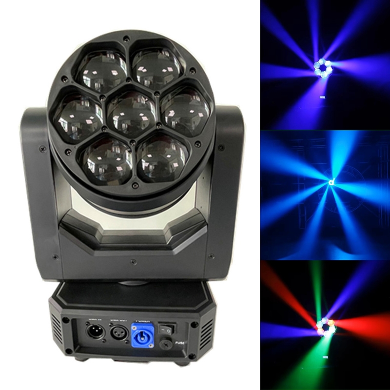 Mini 7*40w LED Bee Zoom Poruszający się Głowa Światło Do Disco Party Club Bar Performance Scene Lighting