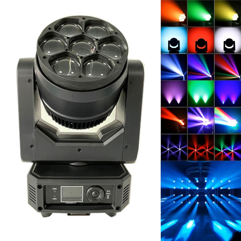 Mini 7*40w LED Bee Zoom Poruszający się Głowa Światło Do Disco Party Club Bar Performance Scene Lighting