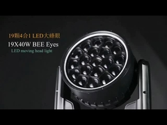 19*40w Aluminium Alloy Beeye z pierścieniem LED Beam Stage Lights liniowe oświetlenie dla DJ Night Club