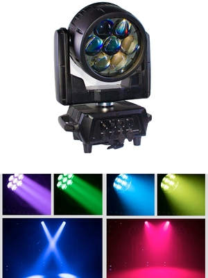 7*40W DMX 4-W-1 Wnętrze LED Beeye Poruszający się głowa umyć Zoom światło dla pokazu scenowego